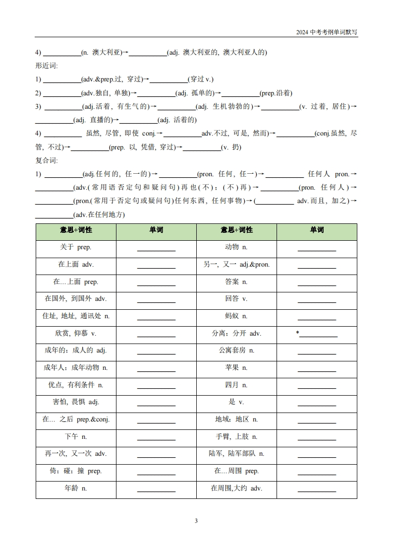 图片[4]-2024年中考英语考纲词汇及短语基础过关-星星万能库