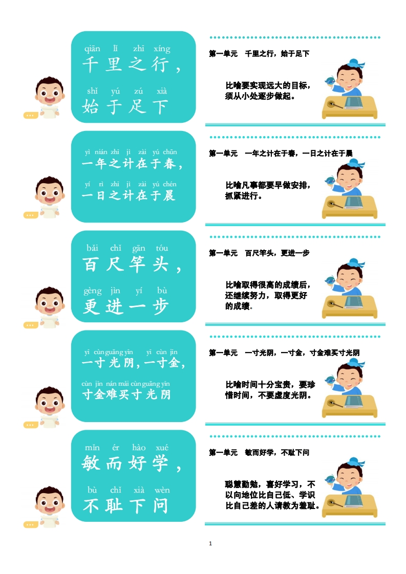 【小学通用】每日晨读-名言金句小古文240条-有注音（48页）-学行智库