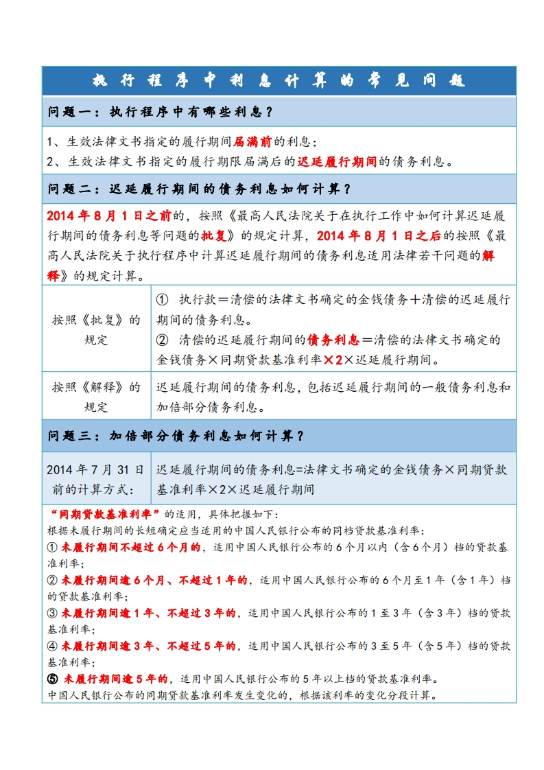 执行程序中的利息计算的常见问题-星星万能库
